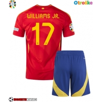 Otroške Nogometnih dresov Španija Nico Williams #17 Domači EP 2024 Kratki rokavi (+ hlače)